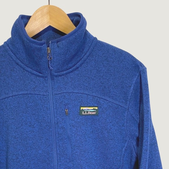 L.L.Bean Other - L.L.Bean Sweater Fleece Jacket Mens M Blue Excellent Full Zip Mock Neck 504938